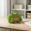 Frosch Federmäppchen Große Kapazität Tasche Niedliches Charaktermotiv Reißverschluss Stifttasche für Schüler,