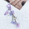 Handcrafted Pearls Beaded Keychain Cherry and Bowtie Charm Keyring Pendant Handmade Bag Decoration Women Accessory