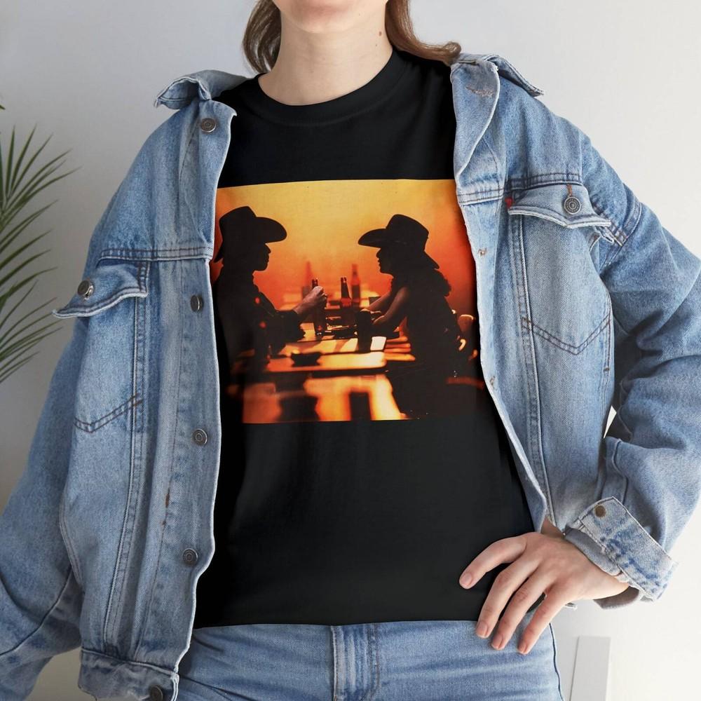 Western Cowboy Shirt Romantic couple Urban Cowboy Tee Shirt romantic couple gift Unisex T-Shirt XXXXL