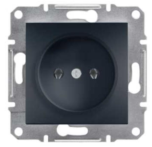 Asfora Single Socket 2P Without Frame Anthracite Eph3000171