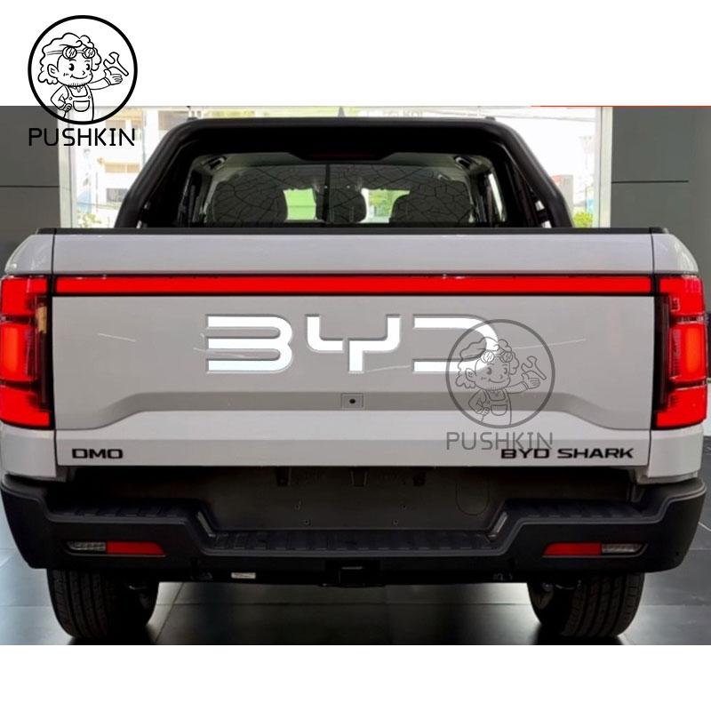 For BYD Shark 6 Trunk Standard 3D Badge Logo Sticker Glossy Black Sticker Decoration Automobiles Parts Accesorios Para
