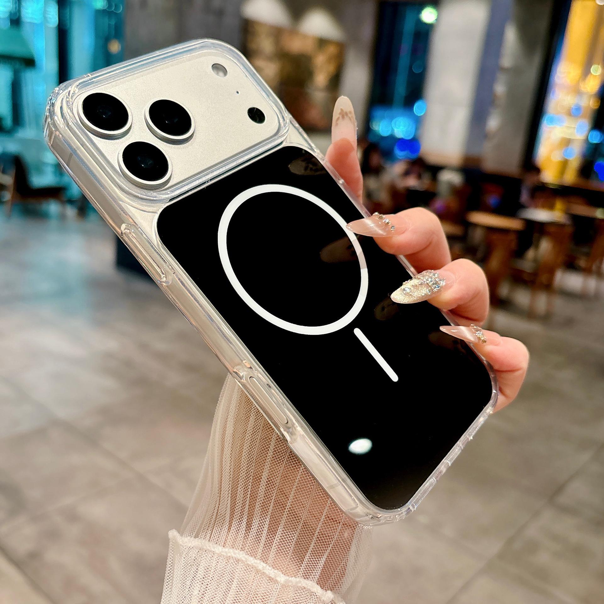 iPhone 17 Pro Max Magnetic Acrylic Full-Coverage Thin Ring Case iPhone 17