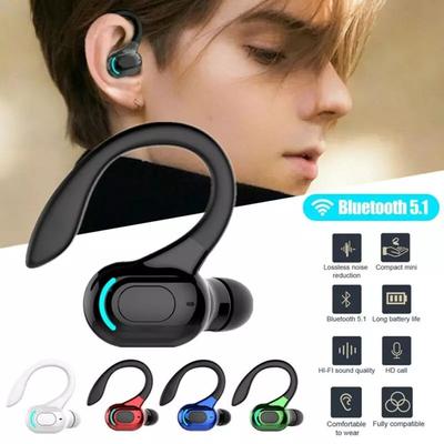 Auriculares Bluetooth 5.2 Auriculares inalámbricos a prueba de agua con micrófono Mini ganchos para la oreja Auriculares de música estéreo de alta fidelidad para teléfono