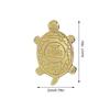 Money Turtle Golden Tortoise Feng Shui Guarding Praying Statue with Red Lucky Leather Case Metal Water Plate Living Wealth