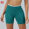 Sports Shorts European and American Color Matching Tight Yoga Shorts Peach Hip Lift Running Sports Fitness Pants Women