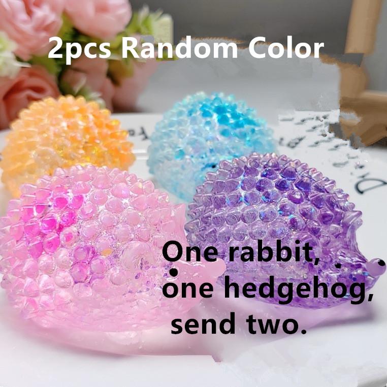 Anti-stress Soft TPR Slow Rebound Sequins Maltose Pinch Toy Stress Relief Elastic Squeezing Colored rabbit Decompression Kids