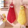 Chenille Cartoon Kids' Quick-Dry Absorbent Hand Towel - Thickened, Hangable for Kitchen & Bathroom.