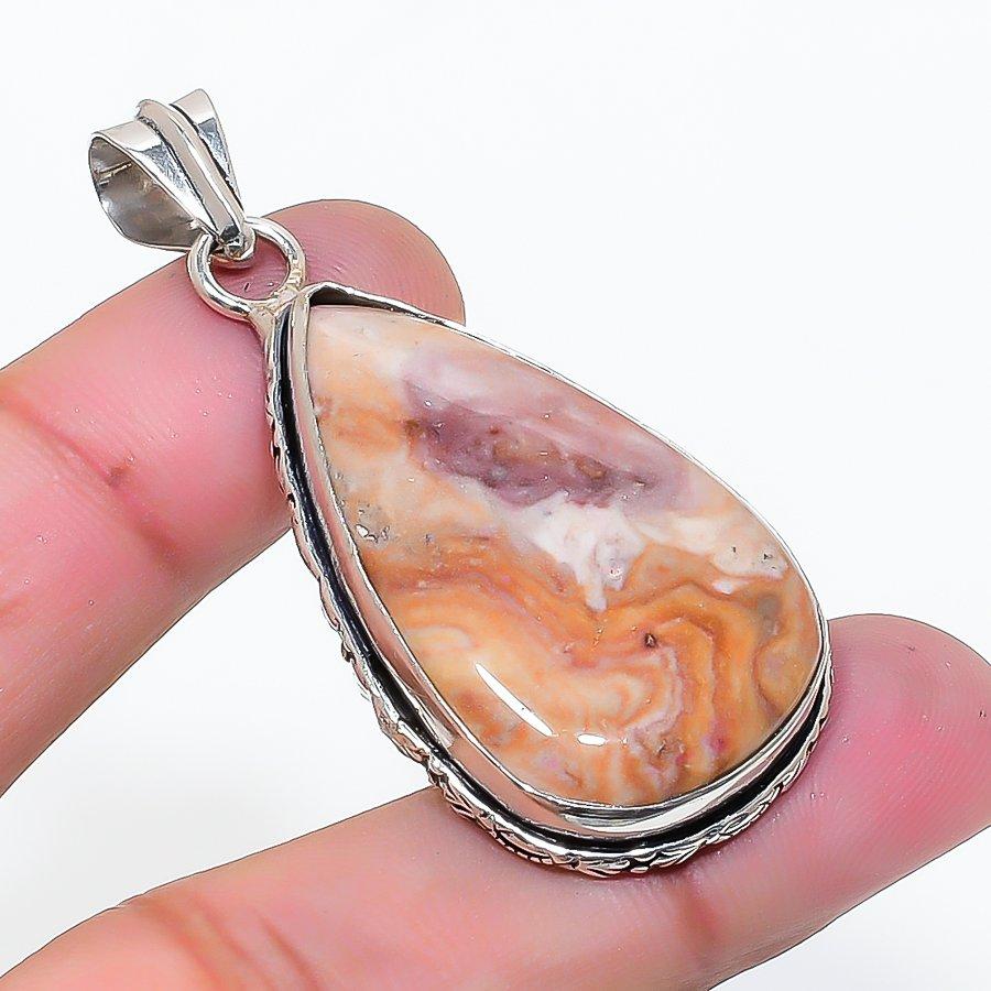 Natural Dolomite Gemstone Handmade 925 Sterling Silver Pendant 2.01  AP-15201