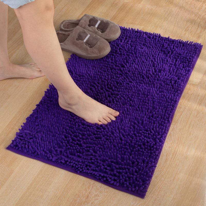 Chenille Anti-slip Bathroom Door Mat - Entry Floor Mat Carpet