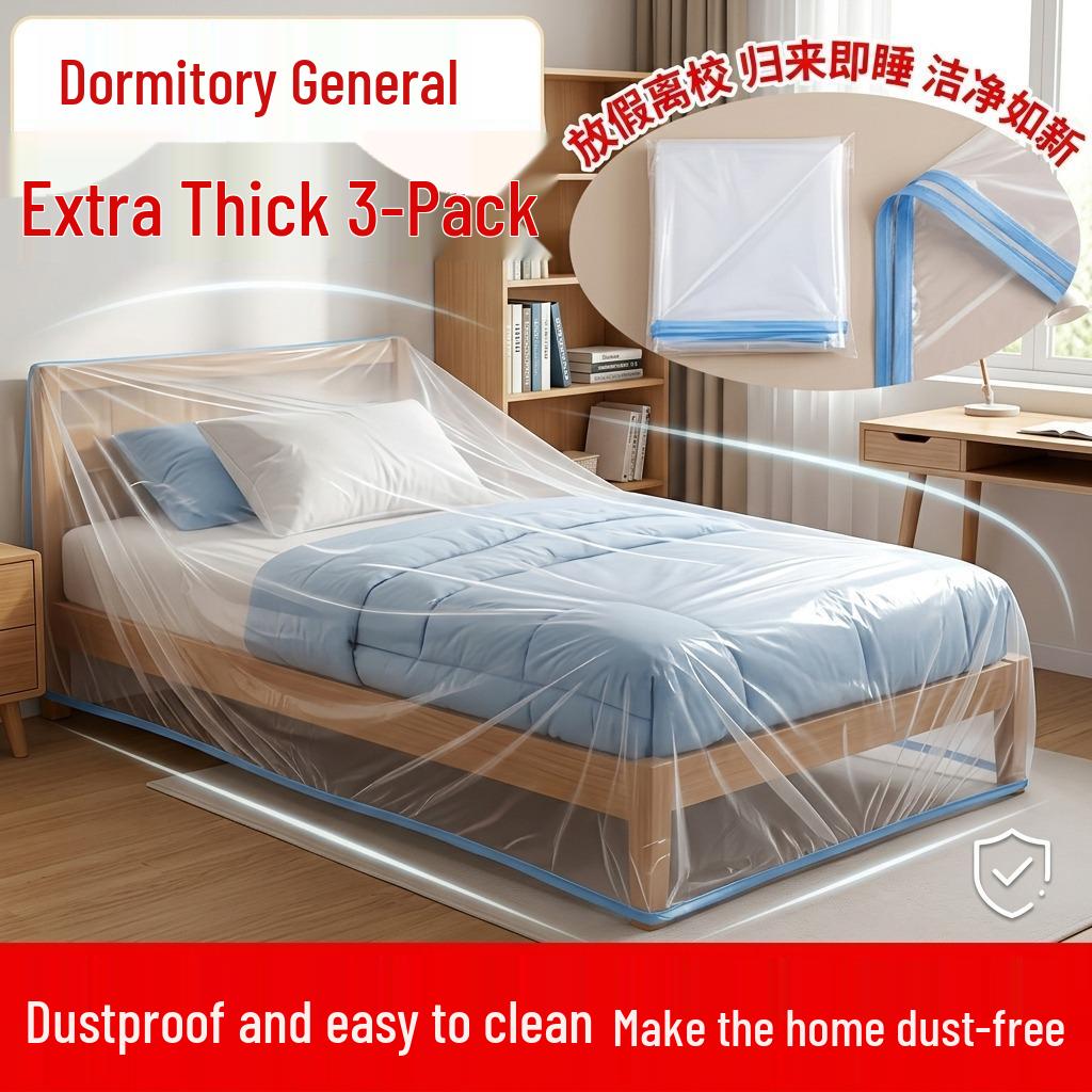Elastic Dustproof Sofa and Bed Cover with Cinch Bands for Dorm Furniture