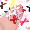 50pcs 4*3.5cm Colorful Ribbon Bows Small Size Polyester Handmade Bowknot For DIY Wedding Christmas Party Gift Bouquet Decoration