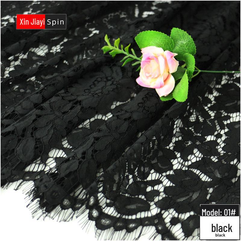 Hollow Tassel Eyelash Lace Fabric for Fashion Dresses