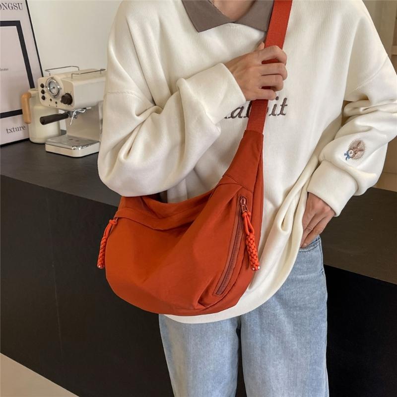 2024 NEW Dumpling Bags Nylon Bag for Girl Student Solid Color Fashion Shoulder Bags Crossbody Bag