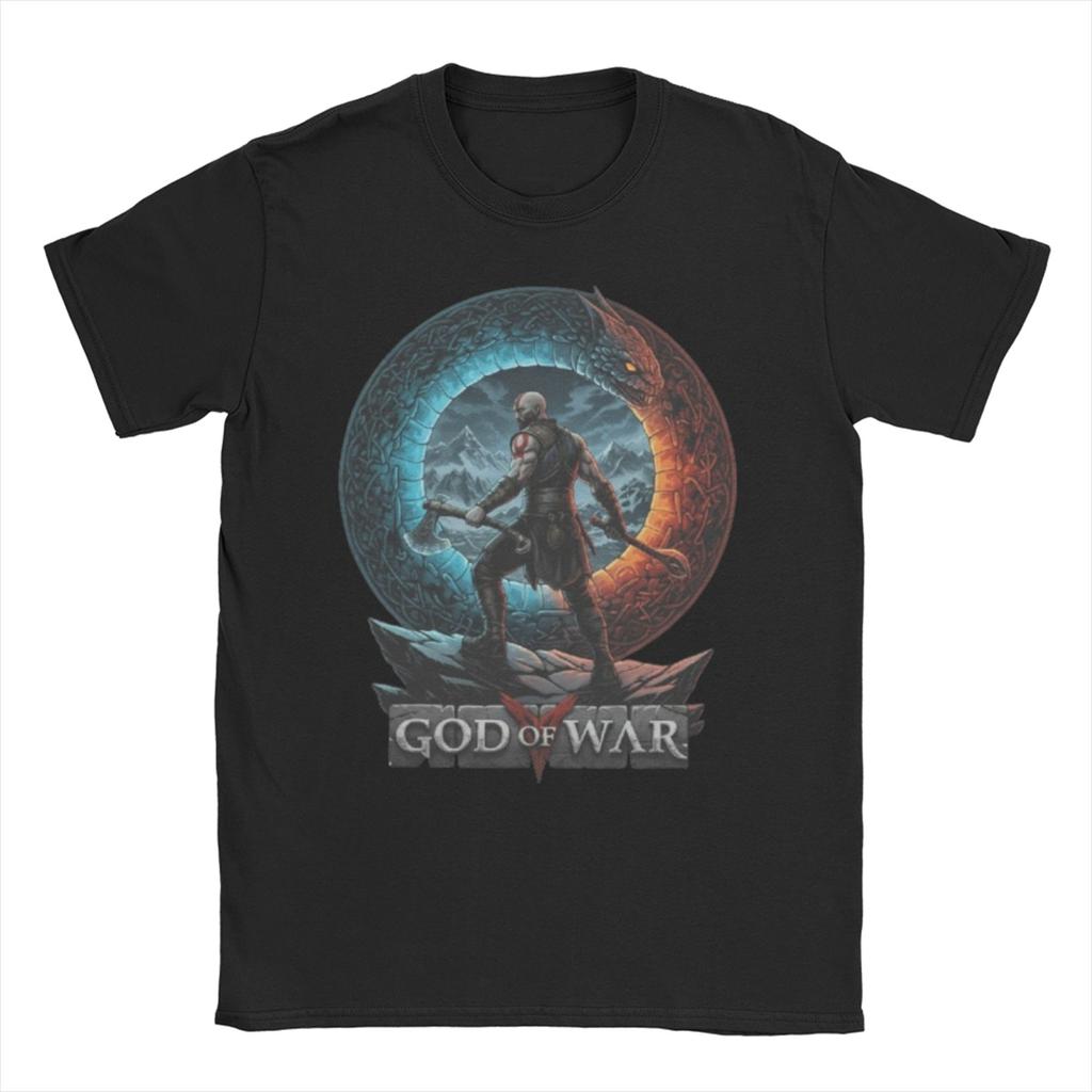 God of War Game Runes Men Womens T Shirt Novelty Tee Shirt Short Sleeve Crewneck TShirt 100 Cotton Plus Size Clothing