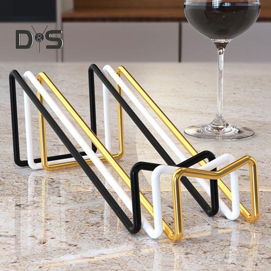 Stojan na víno na pracovní desku, železný držák na láhev vína, držák na pivo, šampaňské, police na nápoje, stojan na domácí barový pult, dekorace