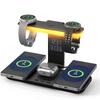 7 In 1 Dual Magnetic Wireless Charging Station for Samsung Foldable Charger with Clock LED Night Light