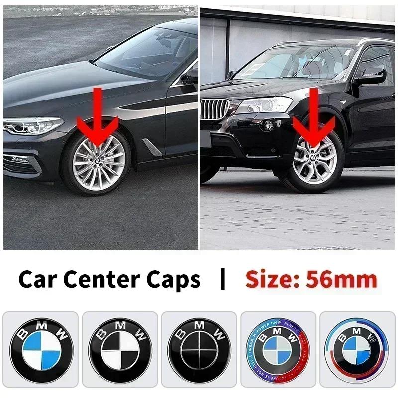 For BMW 5 Series E28 4pcs 56mm Car Wheel Center Hub Cover Badge Logo Emblem for BMW E87 E30 E46 E28 E34 E39 E60 F02 F18 F35 G20 G03 G05 F10 E93 F20