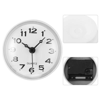 Sucker Clock Anti Fog Waterproof Wall Silent Bathroom Operated Hanging Outdoor