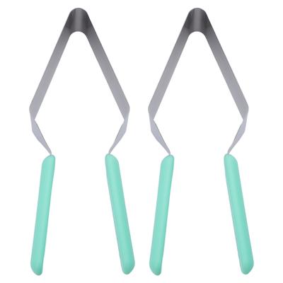 2Pcs Professional Cake Cutting Device Stainless Steel Party Wedding Cake Cutter with Ergonomic Handle for Clean Slices and Easy