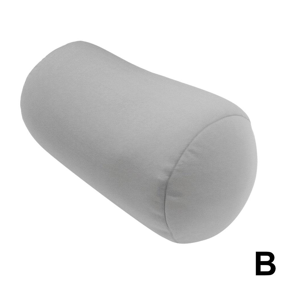 Super Soft Head Pillow Pure Color Cylindrical Pillow Microbead Back Cushion Roll Pillow Convenient Travel Office Nap Cushion