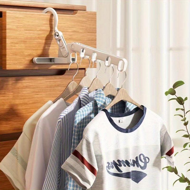 2pc Travel Folding Hanger Bold Multi functional Wall Mounted Five hole Hanger Portable Student Indoor Hanger for Business Travel