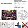 2D Luxurious Mardi Gras Mask Backdrop for Live Streaming & Room Decor