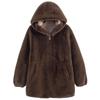 Middle-aged Women's Faux Fur Coat Winter Outerwears Hooded Elegant Thick Warm Fur Jackets for Women Clothes