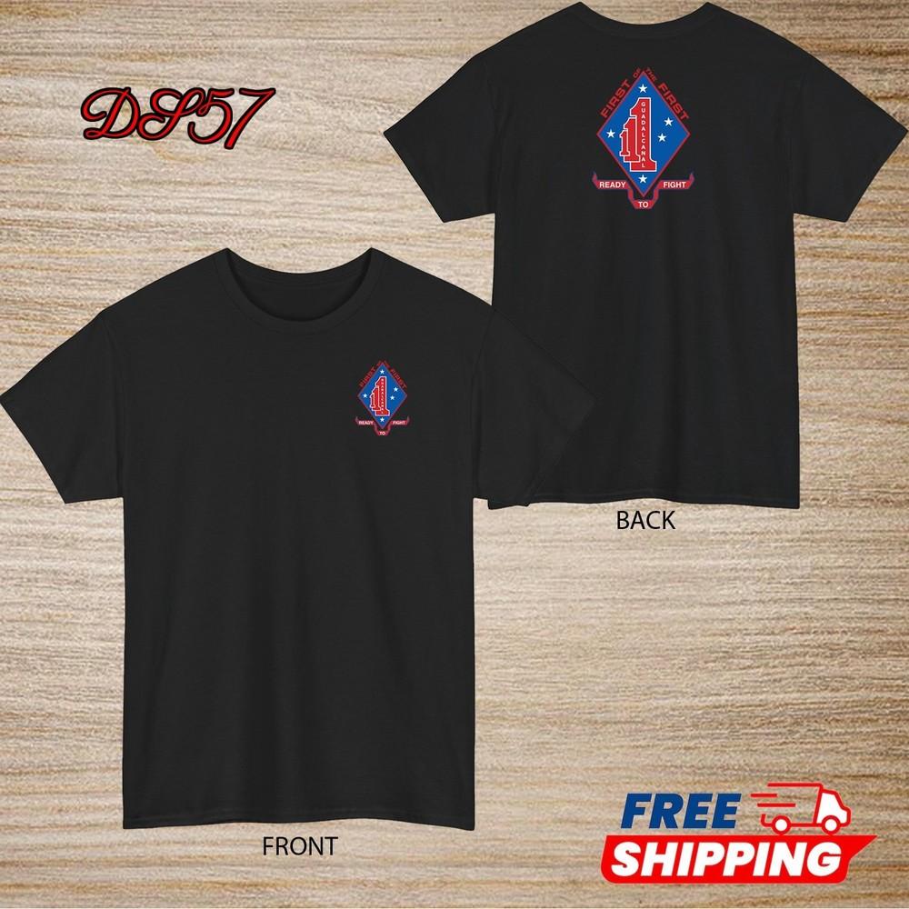 1st Battalion Marine Regiment USMC  T-Shirt Logo S to 5XL Made In USA Unisex T-Shirt M