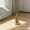 Exquisite Fuyun Gourd S925 Silver Clavicle Pendant Necklace - Light Luxury Chinese Style with Crushed Ice Design