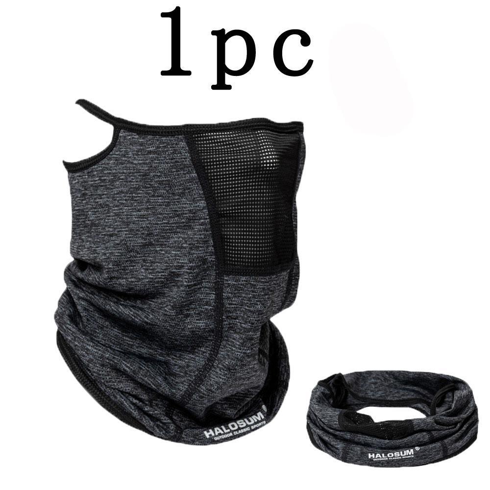 Sommer Splicing Mesh Eisseide Hängende Ohr Sonnenschutzmaske Atmungsaktiv Sonne UV-Schutz Wandern Outdoor Radfahren Winddicht