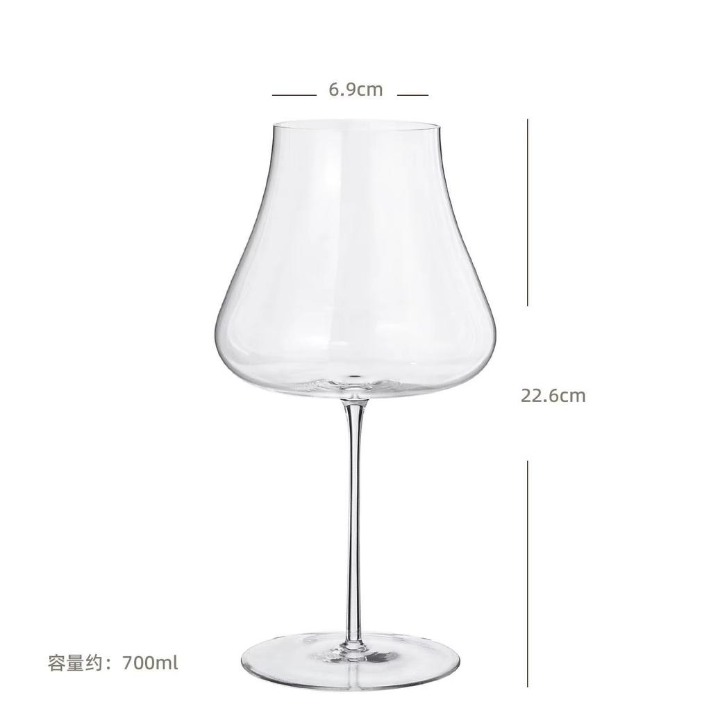 700ml Ultra-thin Large Capacity Crystal Glass Wine Glasses Small Man Waist Goblet Household High-end Wine Ware
