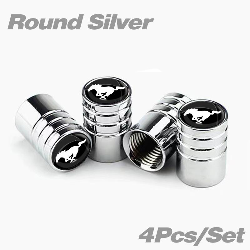 

4Pcs Car Valve Caps Wheel Tires Air Tyre Stem Protective Cover For Ford Mustang Explorer FIESTA Focus Shelby GT350 Kuga Fusion