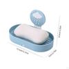 Drain Soap Dish Box Detachable Container Wall Mounted Standing Tray Holder