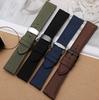 For Omega Seiko Casio Tissot Watch Strap 19mm 20mm 22mm 23mm 24mm Nylon Leather Wrist Band Men's Waterproof Canvas Bracelet Belt