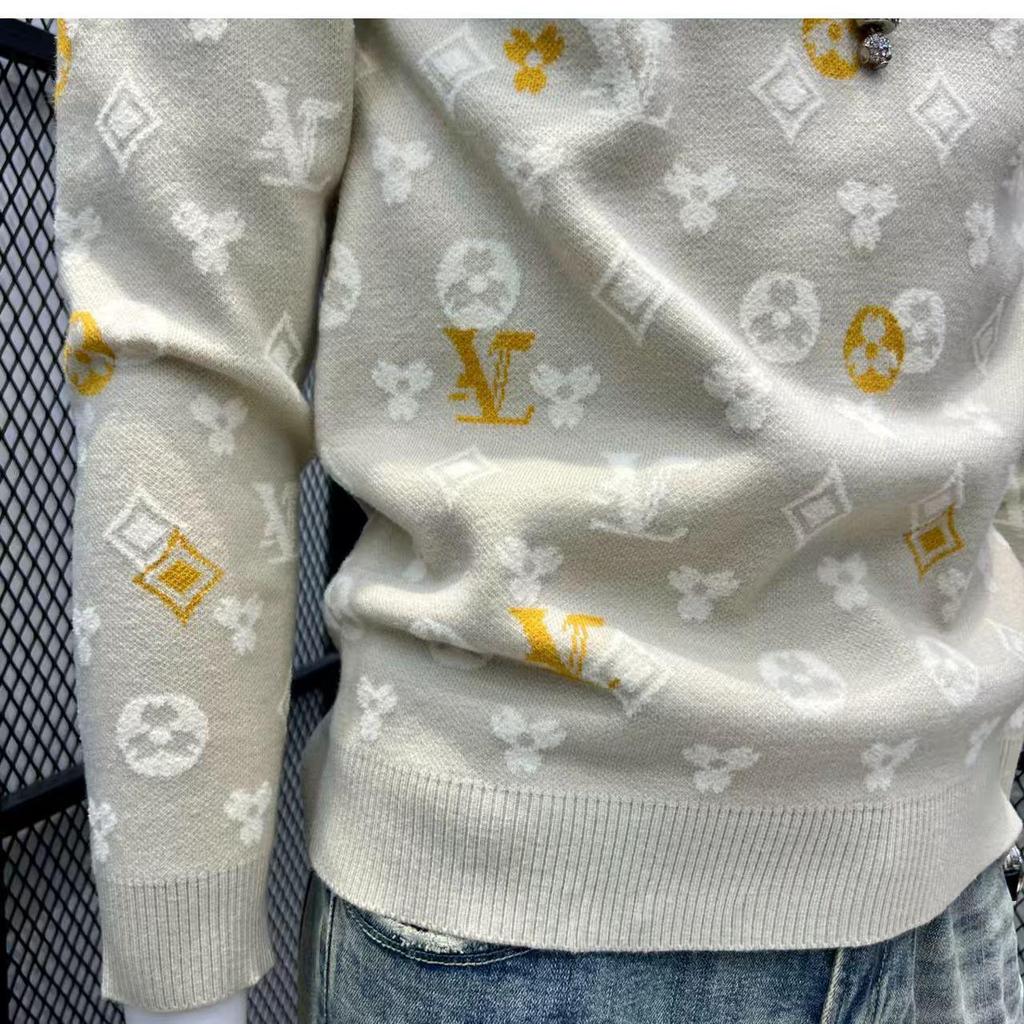 Men's European-Style Trendy Jacquard Sweater: Casual, Loose, Versatile Winter Base Layer