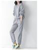2025 Spring-Autumn Women's Casual Two-Piece Set: Round Neck Long Sleeve Top & Loose Pants, Plus Size