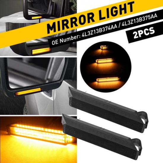 Sequential For Ford F-150 Expedition LED Under Side Mirror Turn Signal Light EOA