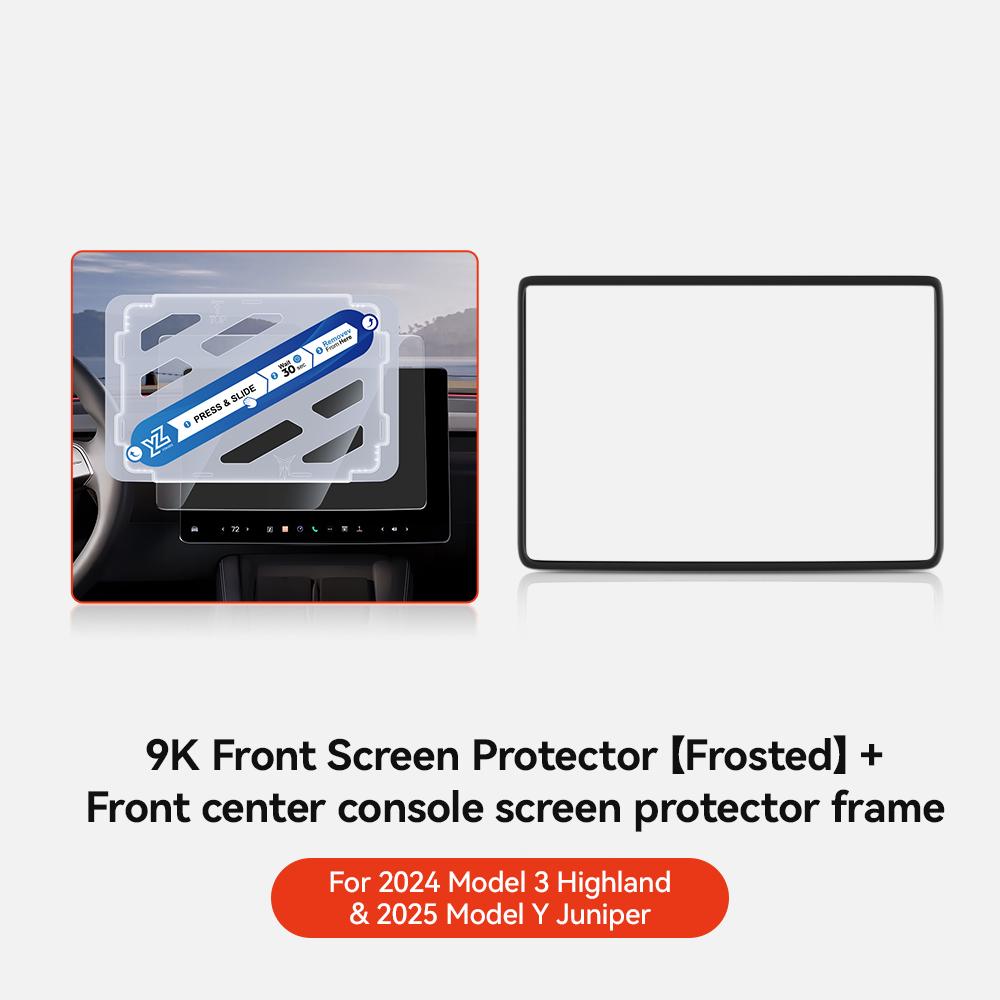 YZ Tempered Glass Film Protector For Tesla Model Y Juniper  Model 3 Highland 2025 2025 Rear Row Center Control Screen Protective