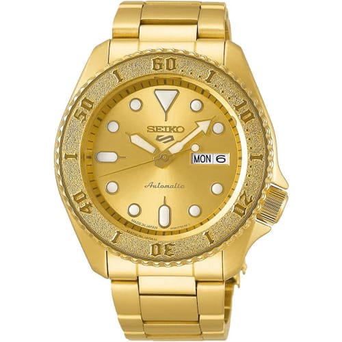 

Seiko 5 Sports SKX Street Style Automatic Mechanical Men s Watch, Made in Japan, SRPE74, Gold