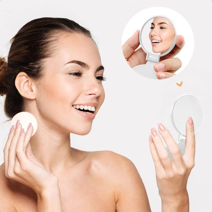 

36 шт. Компактное зеркало оптом Портативное круглое зеркало для макияжа Мини складное для сумочки Женское для путешествий Ежедневное использование Подарки на День матери Белый United States