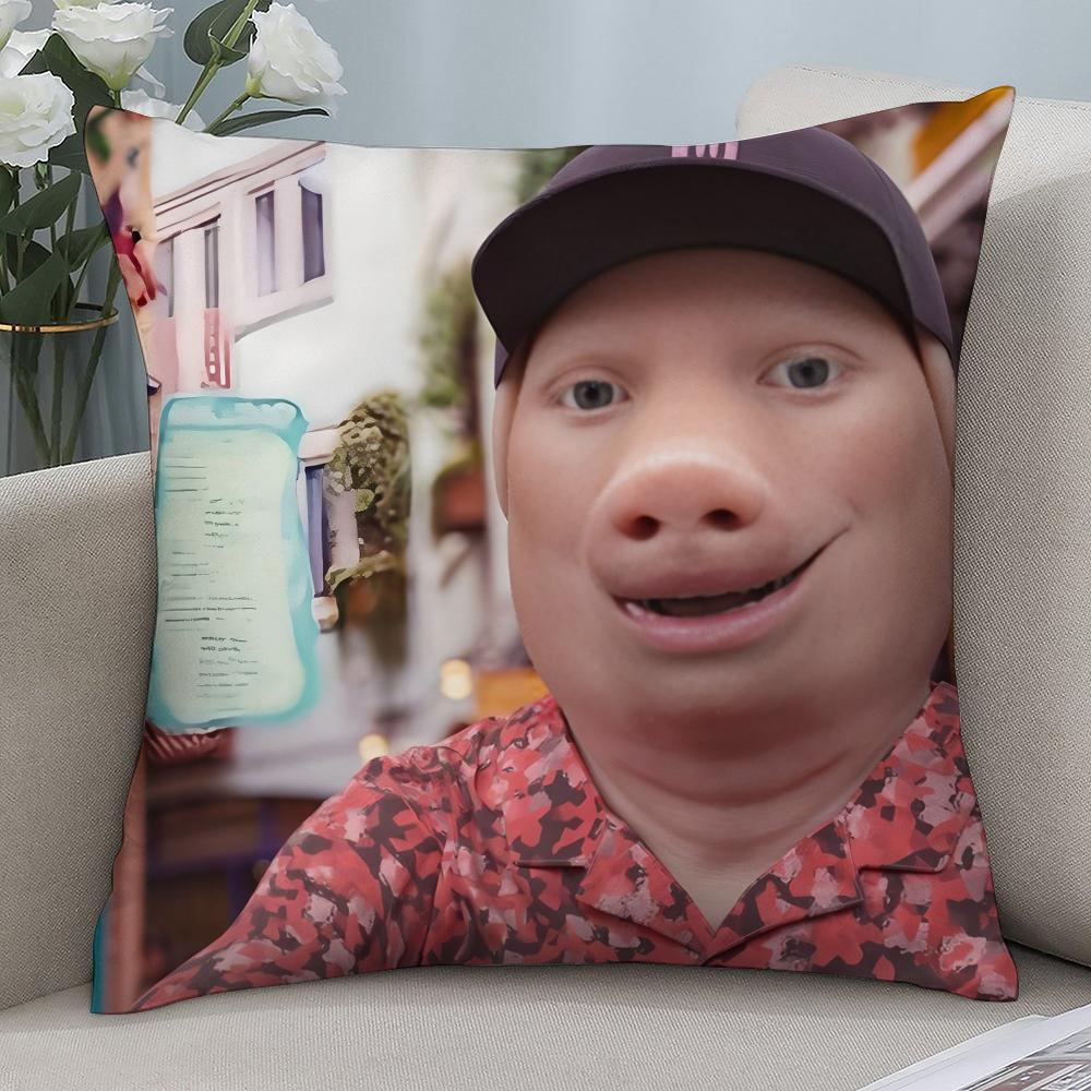 John Pork Is Calling Pillow Case 3D Print Polyester Fiber 40*40 Cm Home Sofa Throw Pillow Cover Decoration Festival Gift