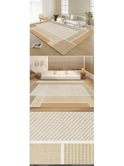 Luxurious Modern Minimalist Coffee Table Rug: Dirt-Resistant, Versatile for Living Room, Bedroom, or Bay Window