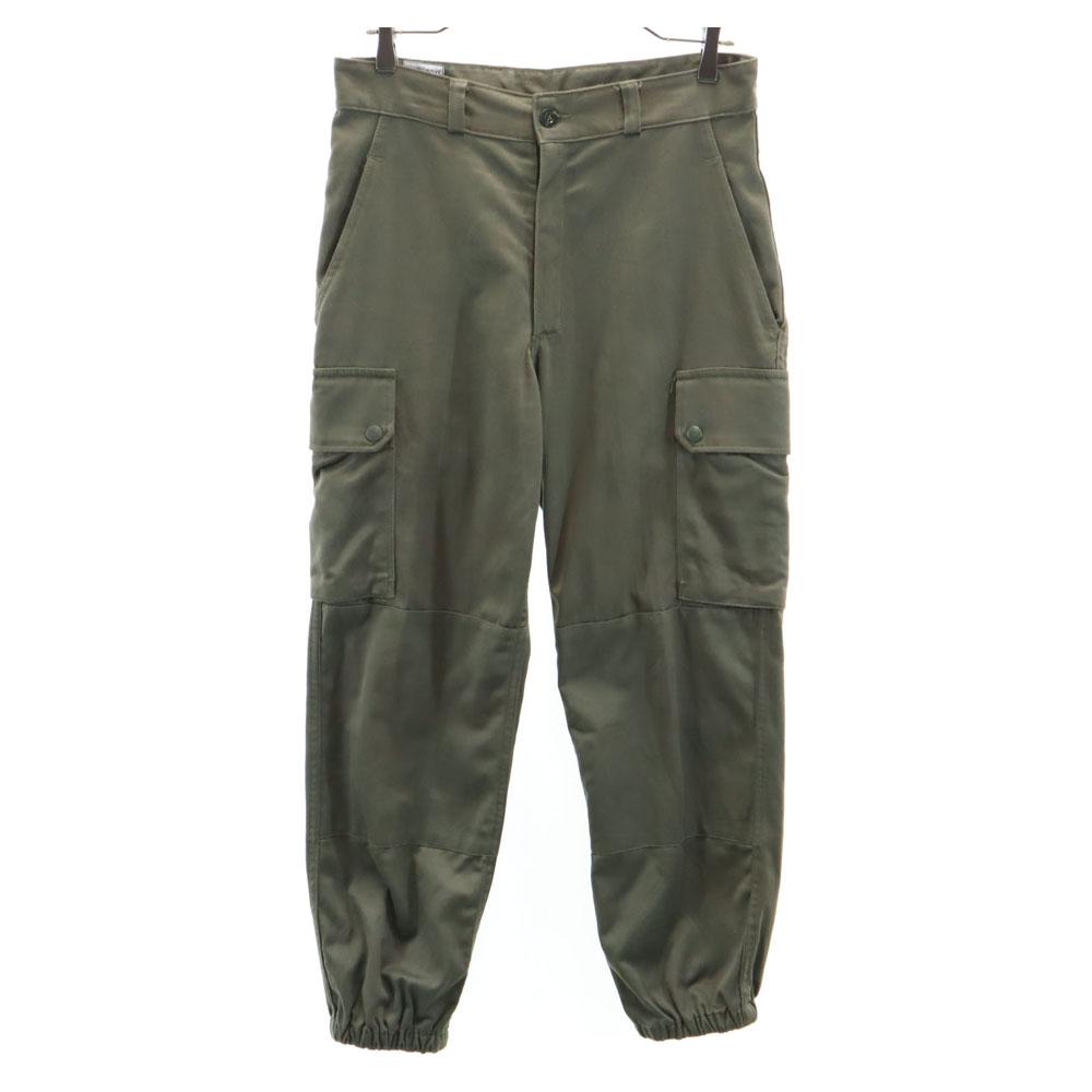 FRENCH ARMY 90s Old Cargo Pants 80 M Olive Military Men's Used