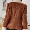 Herbst- und Winter Damen Casual Kältefest und Warm Revers Retro Jacke