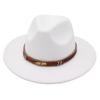 Minority Stage Top Hat Metal Feather Jazz Hat Men'S And Women'S Ethnic Style Felt Hat Tibetan Wool Hat