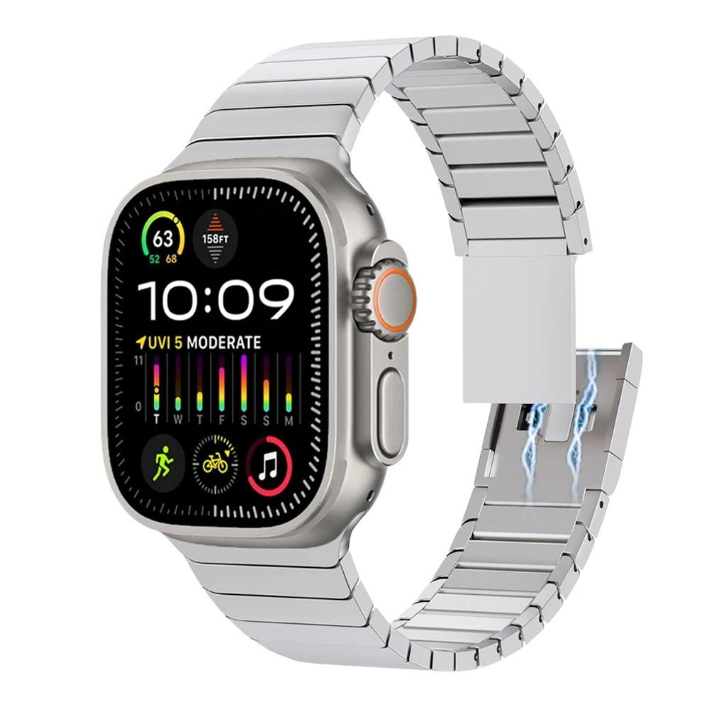Metal Stainless Steel Strap for Apple Watch Ultra 2 49mm 10 9 8 7 46mm 45 41mm Bracelet for Iwatch 6 5 SE 40mm 44 38 Luxury Band