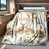 Woodland Wildlife Rv Customize Your Name Blanket Comfortable Soft Lightweight Multiseasonal Blanket For Travel Camping Picnics Sofas Rvs Beds Living