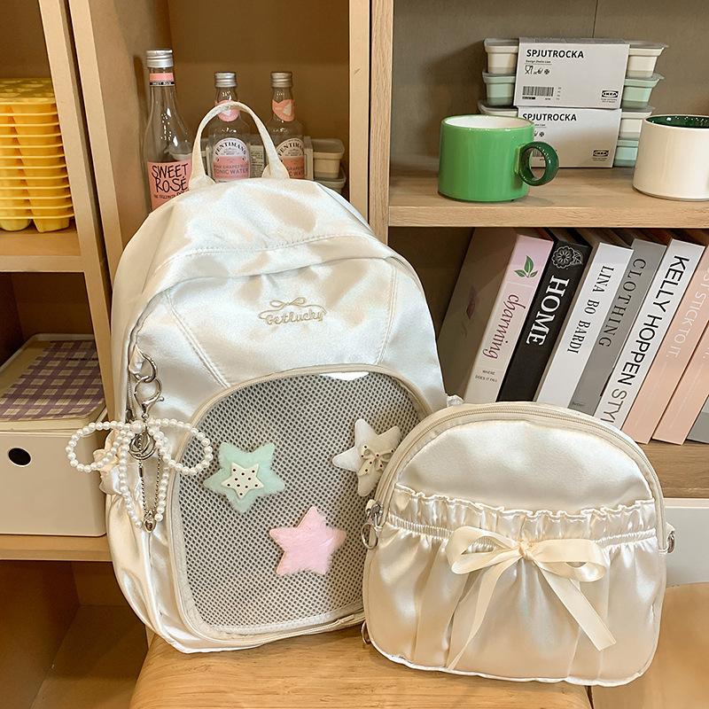 Nylon cloth backpack 2025 summer new casual versatile travel backpack lightweight and large capacity student schoolbag for women