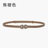 Ladies Adjustable Button Leather Women'S Dress Waist Sweater Overcoat Black Decorative Belt