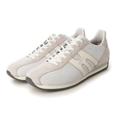 Baskets en cuir pour hommes MOBUS, Cuir véritable, Sport, Décontracté, Chaussures de marche, Jambes longues, Effet amincissant, Modèle actuel, PHILIPP (Blanc, Taille 25,5 cm)